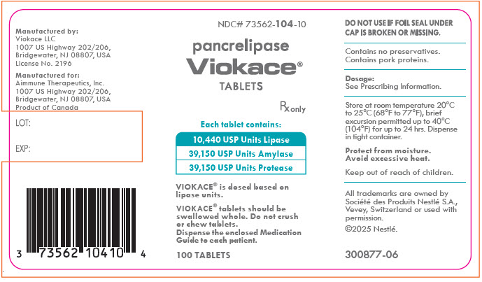 PRINCIPAL DISPLAY PANEL - 100 Tablet Bottle Label - 104-10