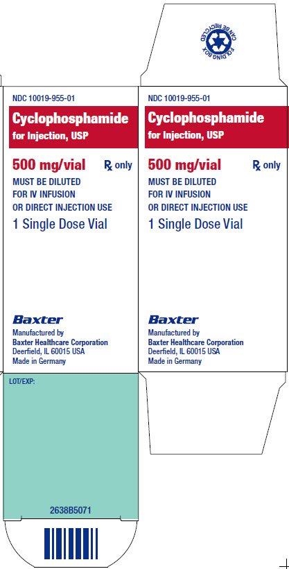 Cyclophosphamide Baxter Representative Carton Lbl 10019-955-01 panel 2 of 2