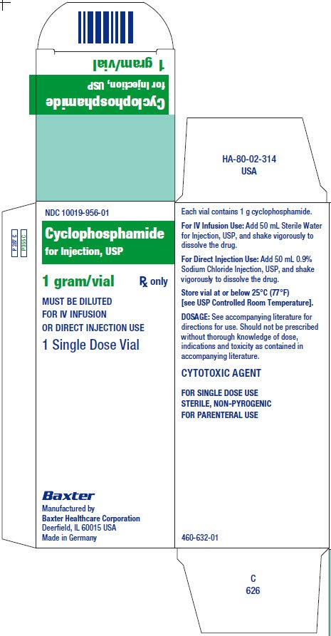 Cyclophosphamide Representative Baxter Carton Lbl 10019-956-01 panel 1 of 2