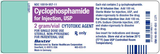 Cyclophosphamide Baxter Representative Container LBL 10019-957-11