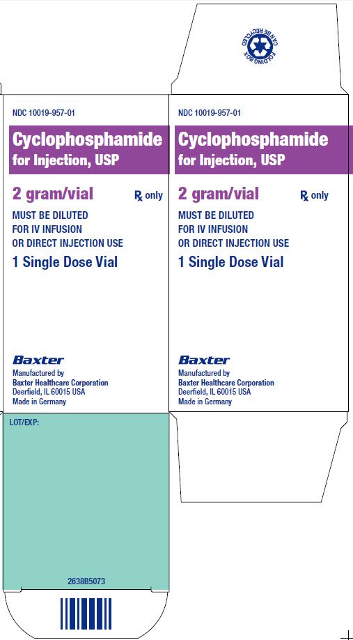Cyclophosphamide Representative Baxter Carton Lbl 10019-957-01 panel 2 of 2