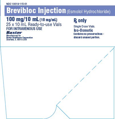 Brevibloc Representative Carton Label NDC 10019-115-01