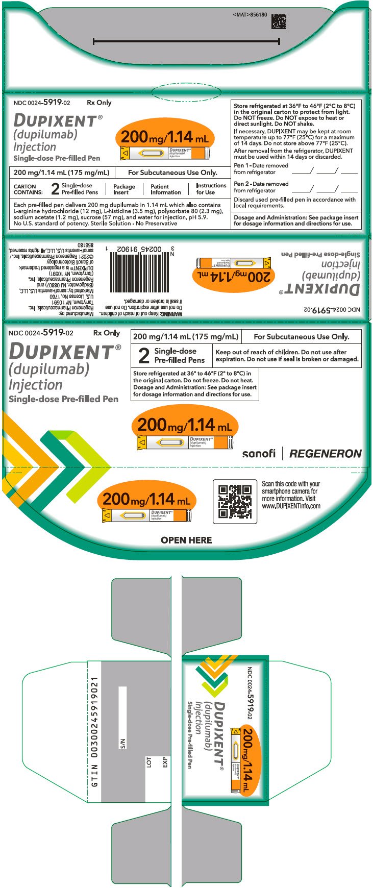 PRINCIPAL DISPLAY PANEL - 200 mg/1.14 mL Pre-filled Pen Carton