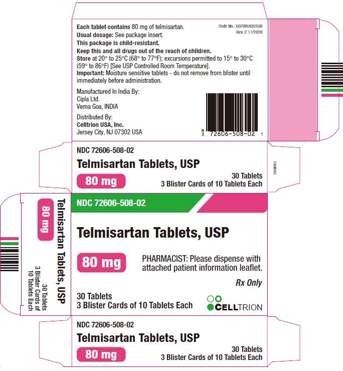 Telmisartan FDA prescribing information, side effects and uses