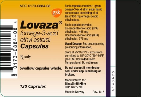 Lovaza 120 count label