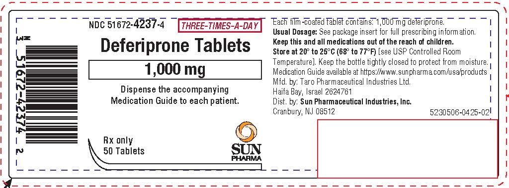 1000 mg SUN label
