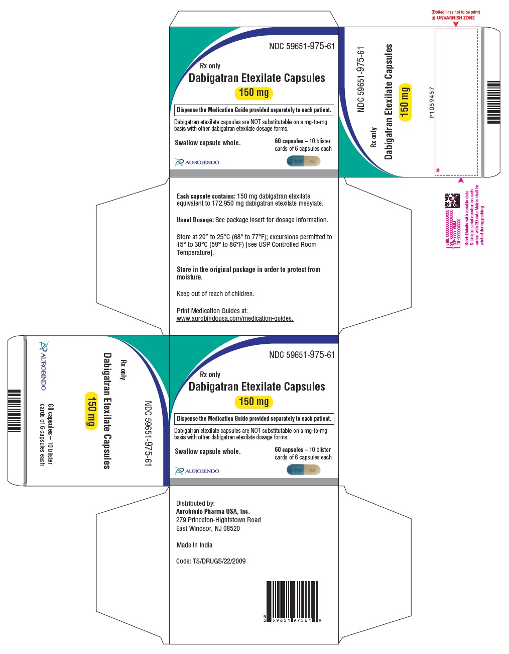 PACKAGE LABEL-PRINCIPAL DISPLAY PANEL - 150 mg (10 x 6 Capsules Blister Carton)
