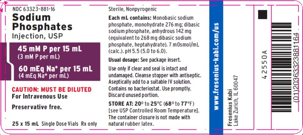 PACKAGE LABEL - PRINCIPAL DISPLAY – Sodium Phosphates Injection, USP 15 mL Tray Label
