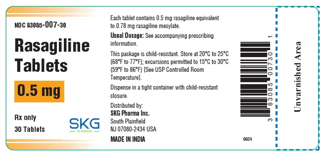 0.5 mg-30 Tablets Bottle Label