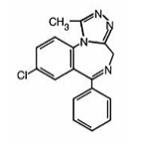 The structural formula of is alprazolam is 8-Chloro-1-methyl-6-phenyl-4H-s-triazolo [4,3-α] [1,4] benzodiazepine. The molecular formula is C17H13CIN4 and the molecular weight is 308.76.