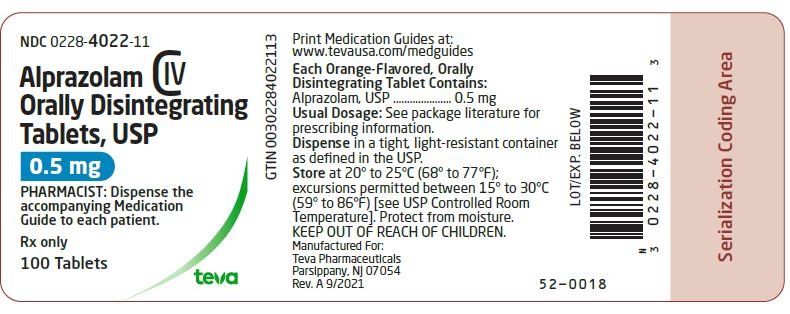 alprazolam 1 mg odt