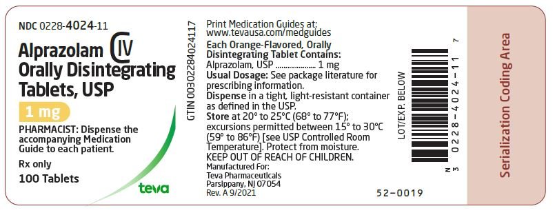 0.5 disintegrating alprazolam tablet orally