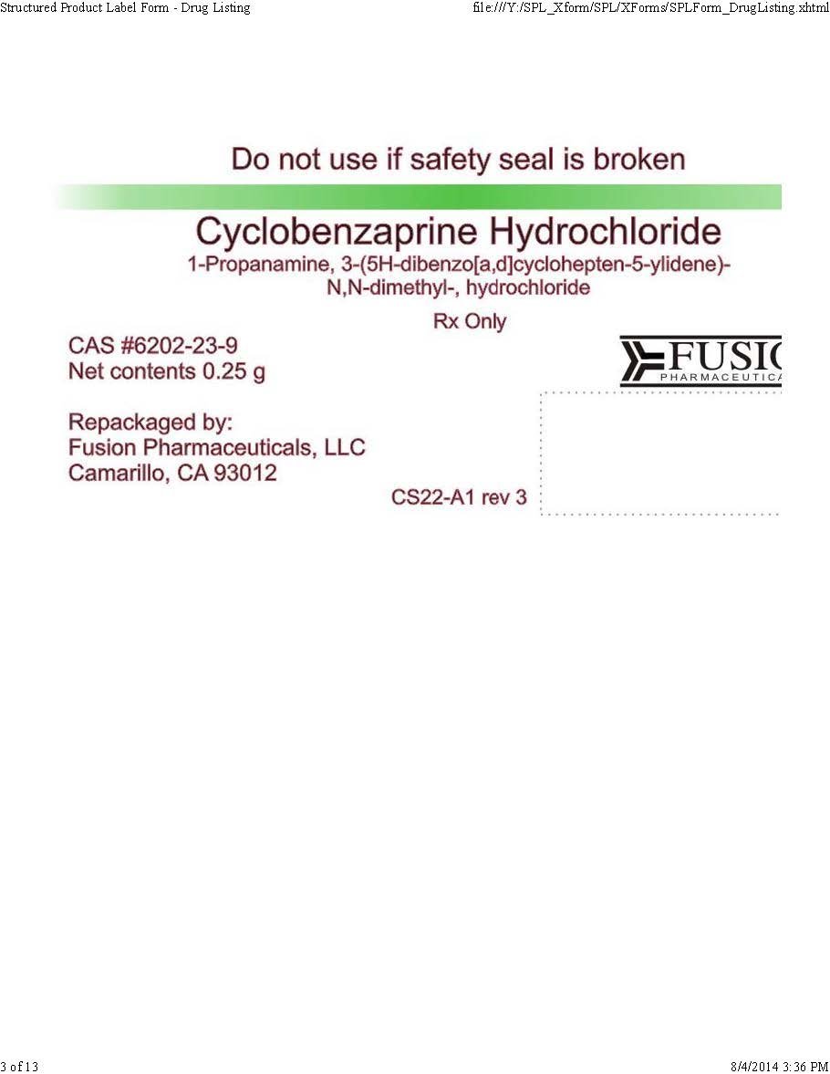 Cyclobenzaprine label