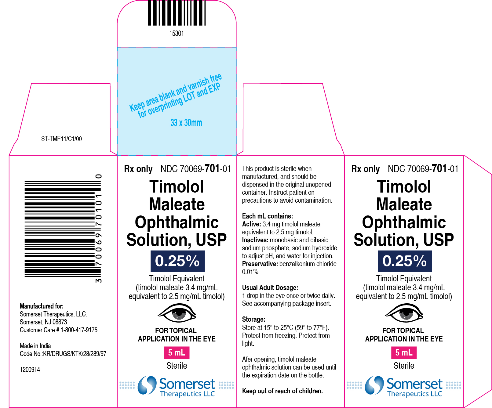 Timolol Ophthalmic: Package Insert - Drugs.com