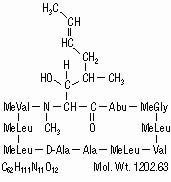 chemical structure of cyclosporine