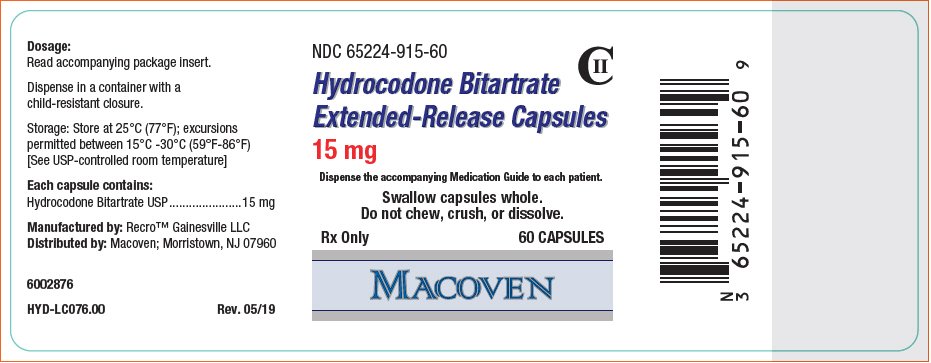 PRINCIPAL DISPLAY PANEL - 15 mg Capsule Bottle Label