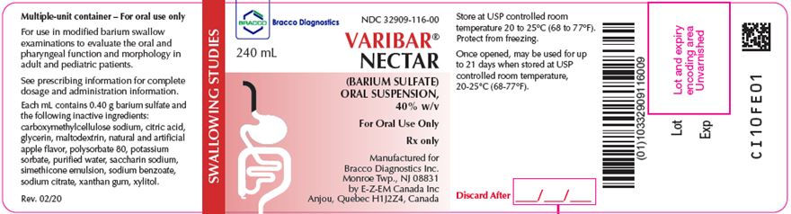 varibar nectar internal label NDC 32909-116-00