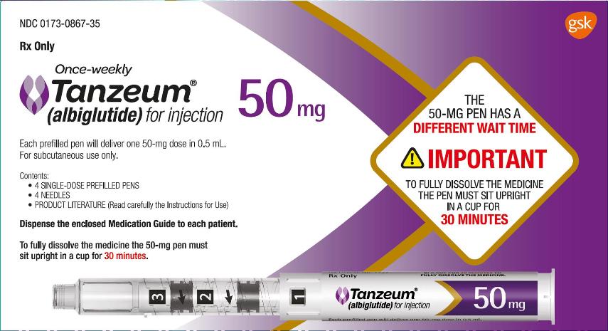 Tanzeum 50mg 4 count carton