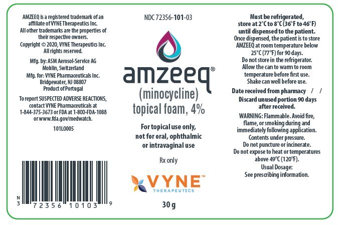 Amzeeq (minocycline) topical foam, 4% label