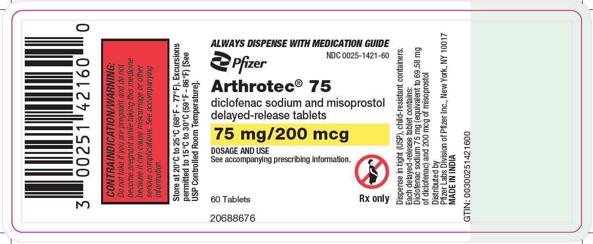 Arthrotec - FDA prescribing information, side effects and uses