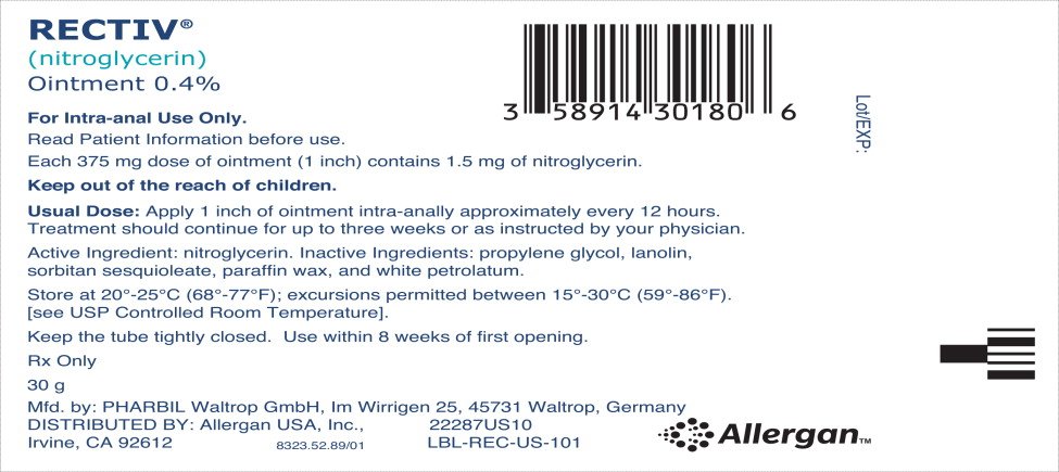 Principal Display Panel - Rectiv Tube Label