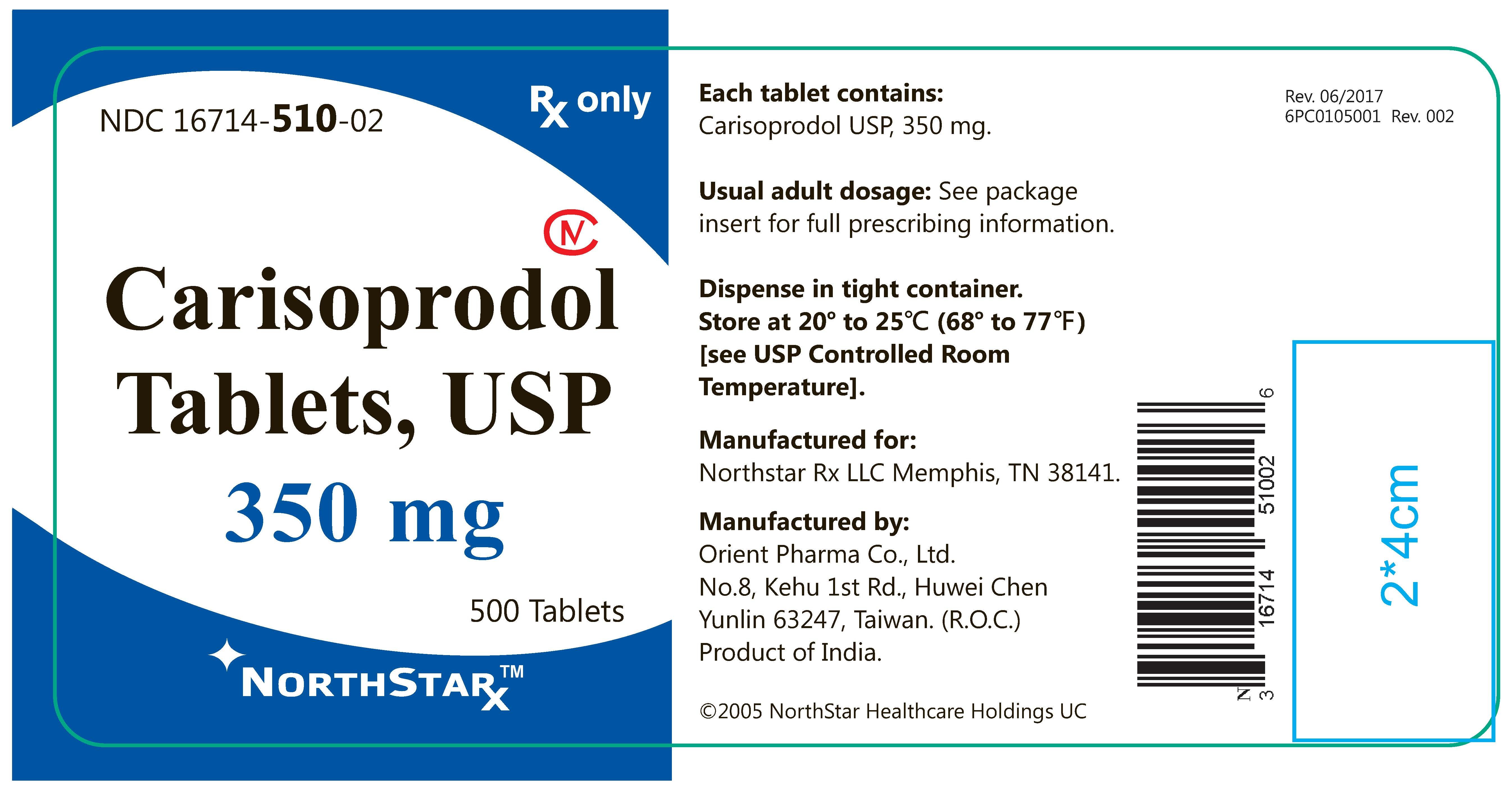 daily dose carisoprodol maximum of
