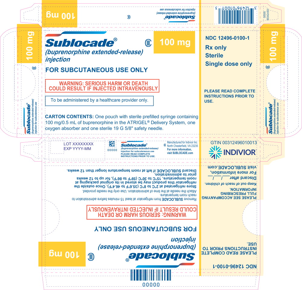 Principal Display Panel - Sublocade 100 mg Carton Label
