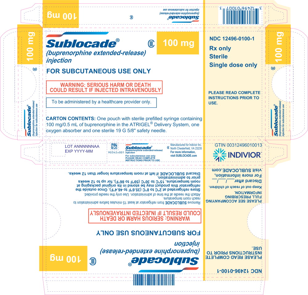 Principal Display Panel - Sublocade 100 mg Carton Label
