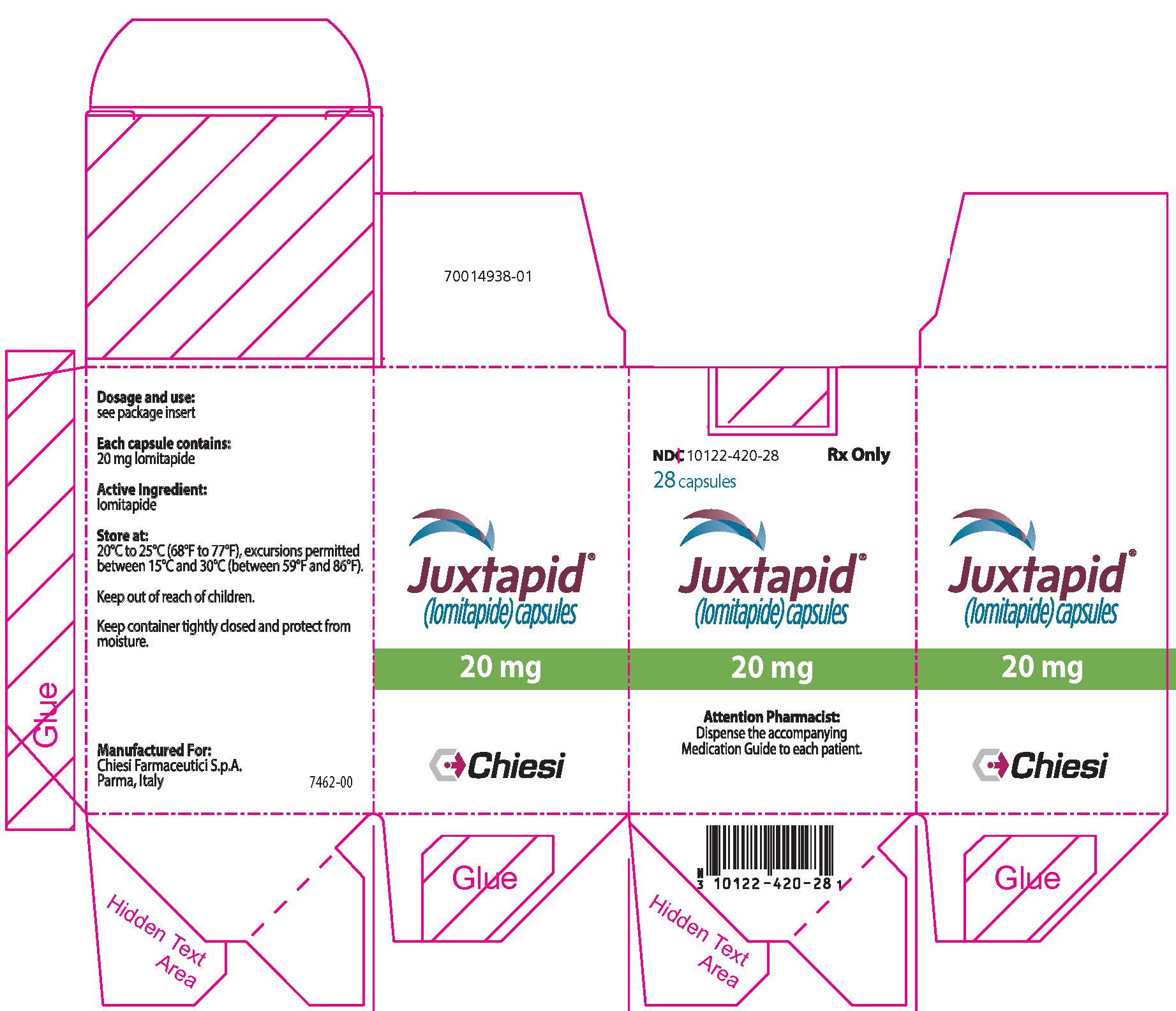 20 mg Carton Label