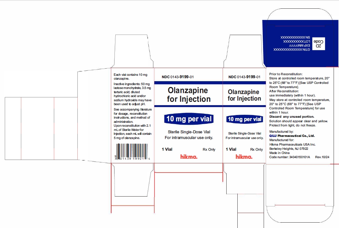CARTON LABEL - OLANZAPINE FOR INJECTION 10 mg/vial