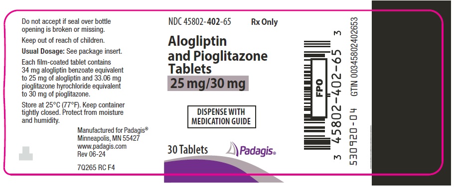 PRINCIPAL DISPLAY PANEL - 25 mg/30 mg Tablet Bottle Label