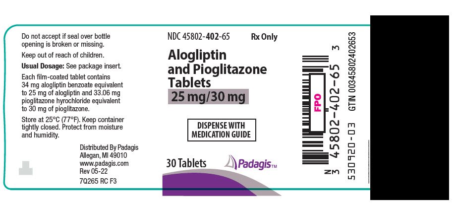 PRINCIPAL DISPLAY PANEL - 25 mg/30 mg Tablet Bottle Label