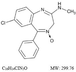 Chlordiazepoxide Structural Formula