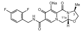 Cabotegravir sodium chemical structure