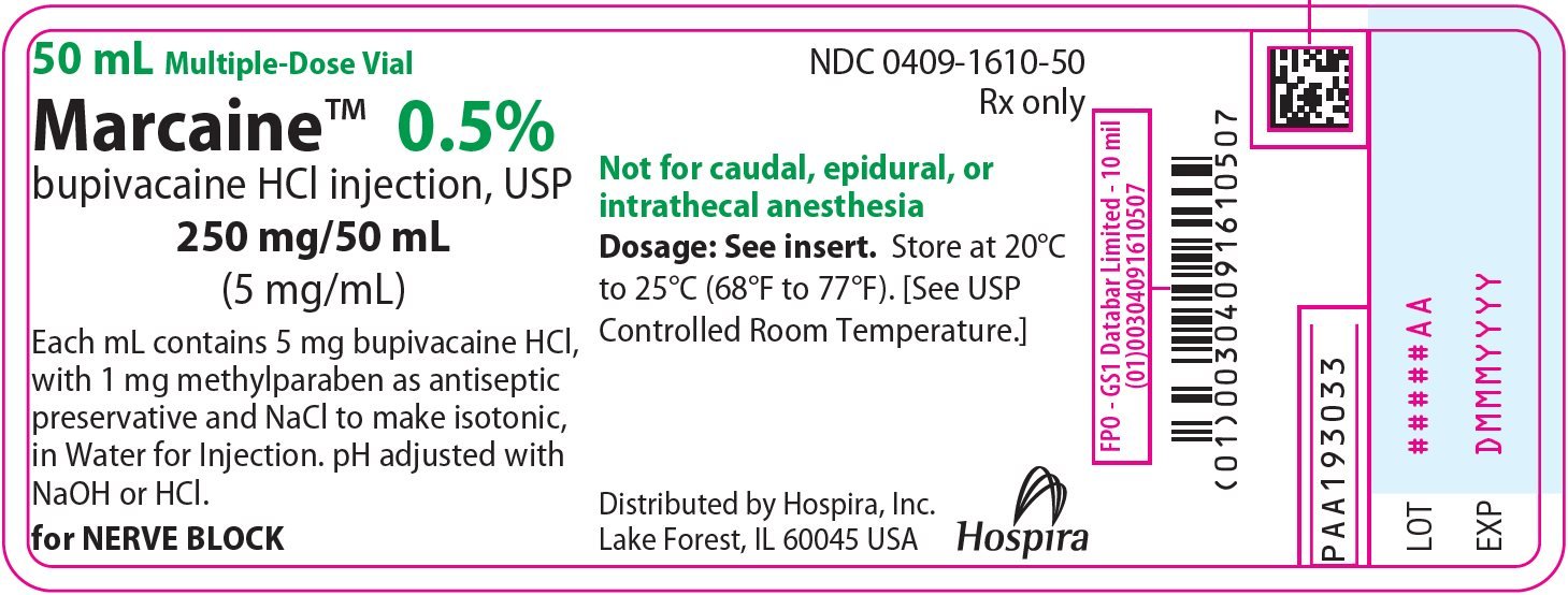 PRINCIPAL DISPLAY PANEL - 250 mg/50 mL Vial Label - 1610