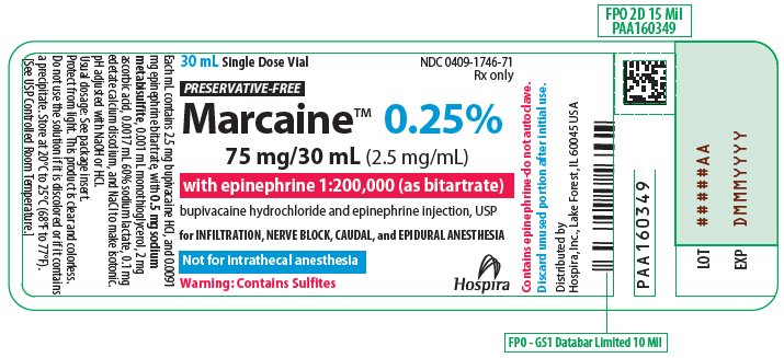 PRINCIPAL DISPLAY PANEL - 75 mg/30 mL Vial Label - 1746