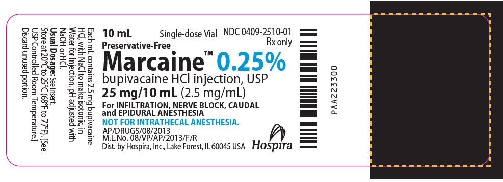 PRINCIPAL DISPLAY PANEL - 25 mg/10 mL Vial Label - 2510