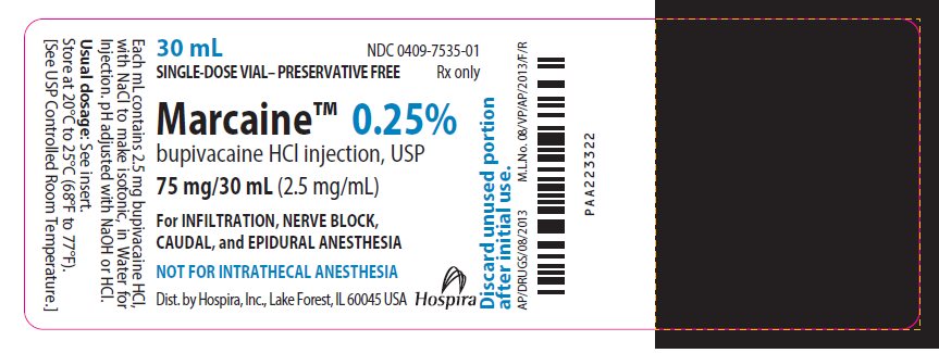 PRINCIPAL DISPLAY PANEL - 75 mg/30 mL Vial Label - 7535