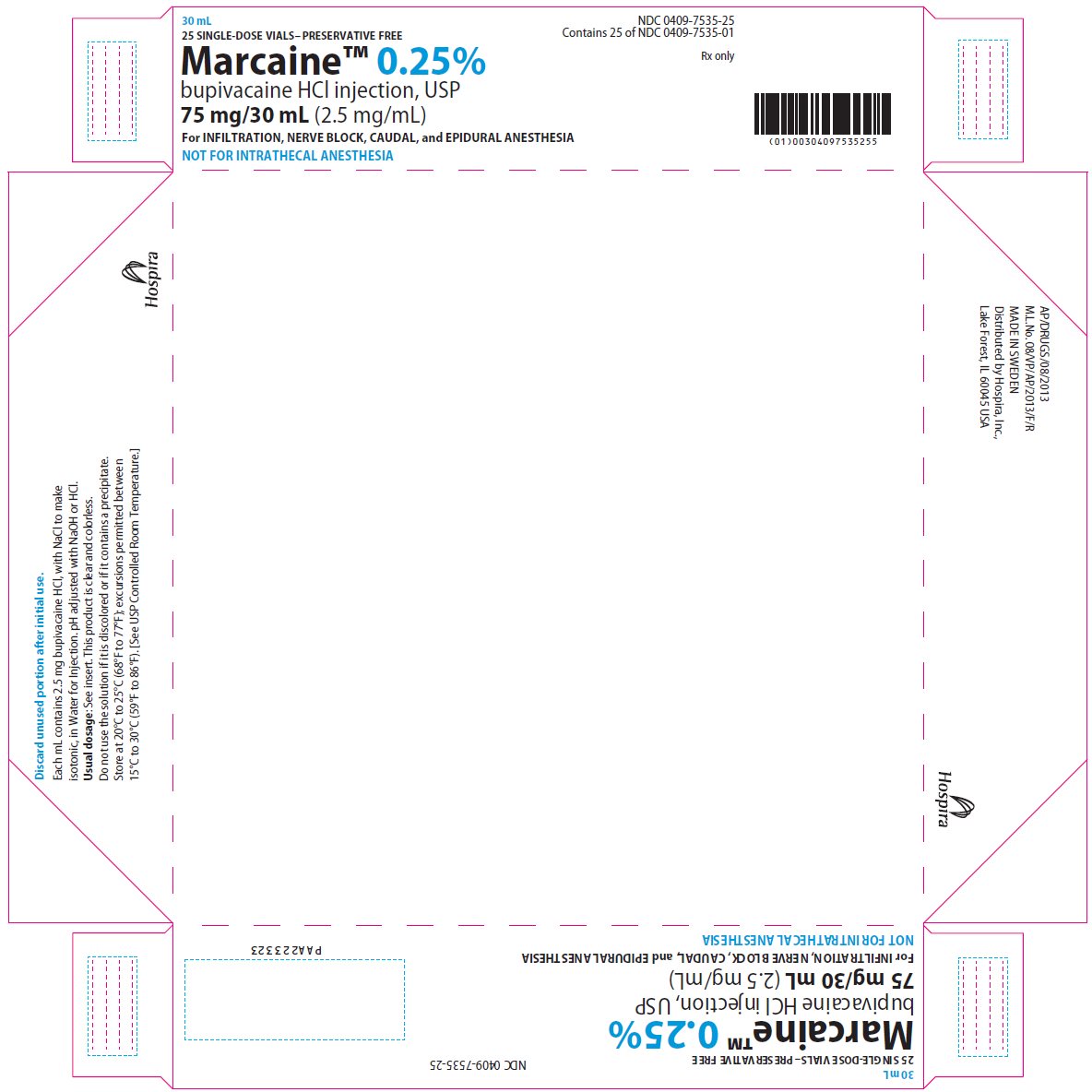 PRINCIPAL DISPLAY PANEL - 75 mg/30 mL Vial Label - 7535