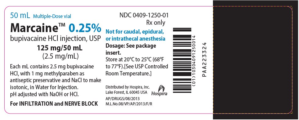 PRINCIPAL DISPLAY PANEL - 125 mg/50 mL Vial Label - 1250
