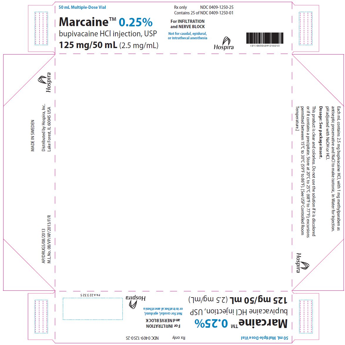 PRINCIPAL DISPLAY PANEL - 125 mg/50 mL Vial Tray - 1250