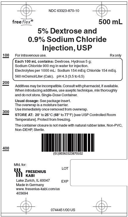 PACKAGE LABEL - PRINCIPAL DISPLAY – Dextrose and Sodium Chloride 500 mL Bag Label
