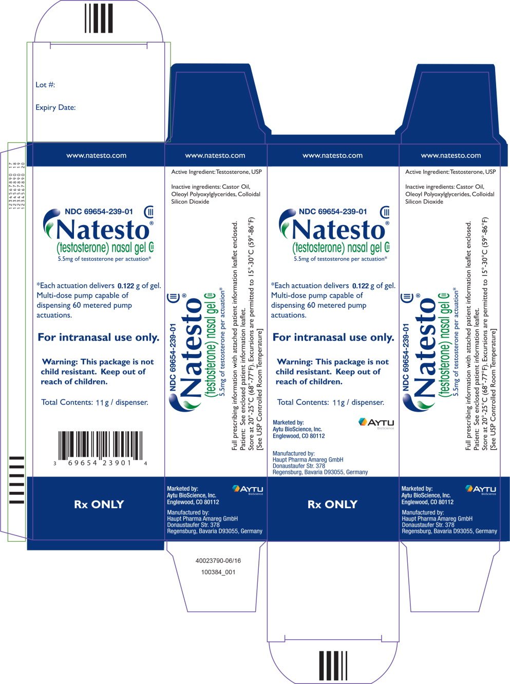 Principal Display Panel - Natesto Nasal Gel Carton
