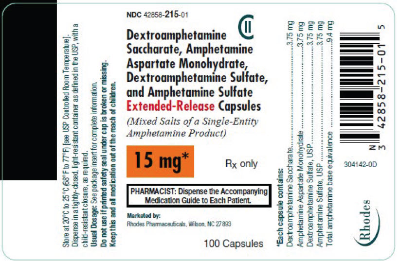 PRINCIPAL DISPLAY PANEL - 15 mg Capsule Bottle Label