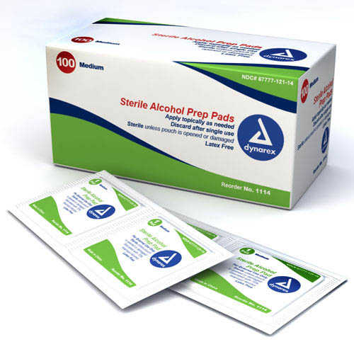 dynarex alcohol prep pad