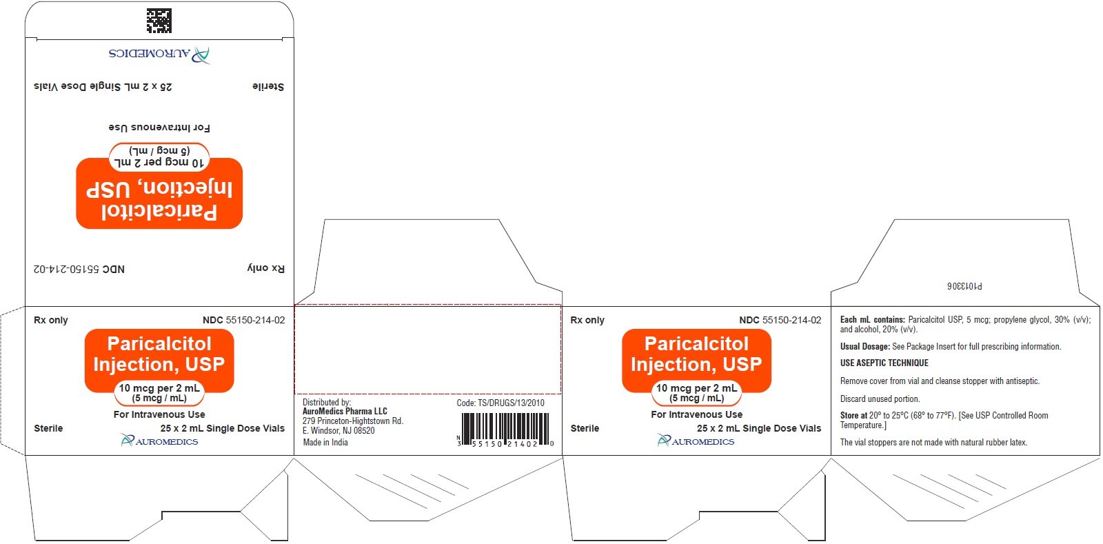 PACKAGE LABEL-PRINCIPAL DISPLAY PANEL - 10 mcg per 2 mL (5 mcg / mL) [Single Dose Vial] - Container-Carton (25 Vials)