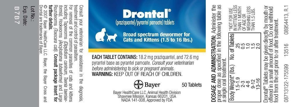 Drontal Feline Dosage Chart