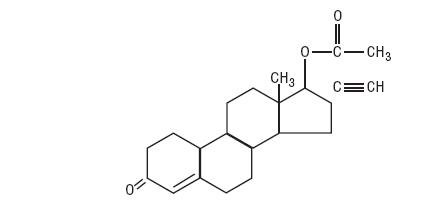 Norethindrone Acetate structural formula