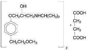 Metoprolol succinate structural formula