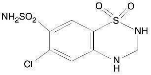 Hydrochlorothiazide structural formula